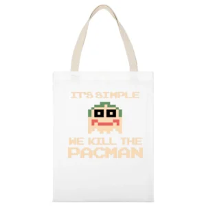 It's Simple White Canvas Tote Shopping Bag