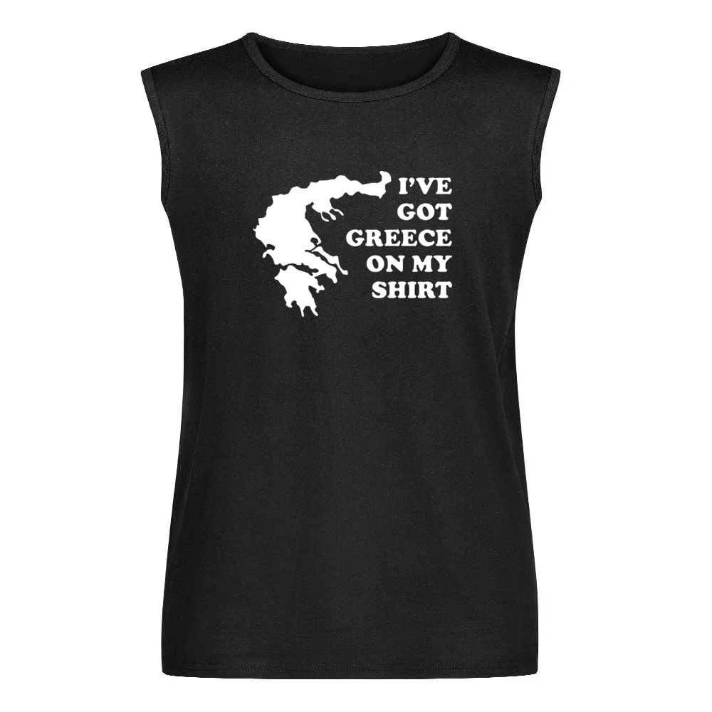 I've Got Greece On My Shirt Funny Men Sleeveless T-Shirt