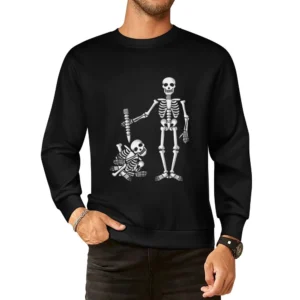 I've got your back funny parody skull skeleton back bones European Size Pullover Sweater