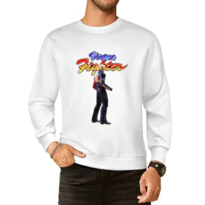 Jacky Bryant Virtua Fighter Arcade Fighting Retro Video Game Character European Size Pullover Sweater