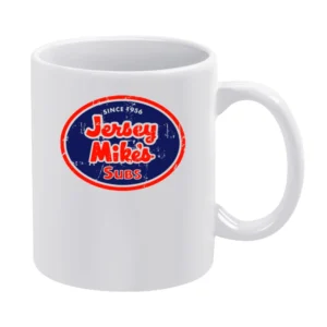 Jersey Mikes Subs Fast Food Restaurant Distressed Look White Mug
