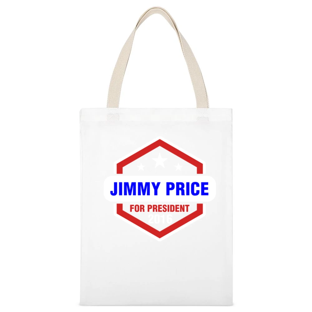 Jimmy Price For President 2016 Hannibal TV Show White Canvas Tote Shopping Bag