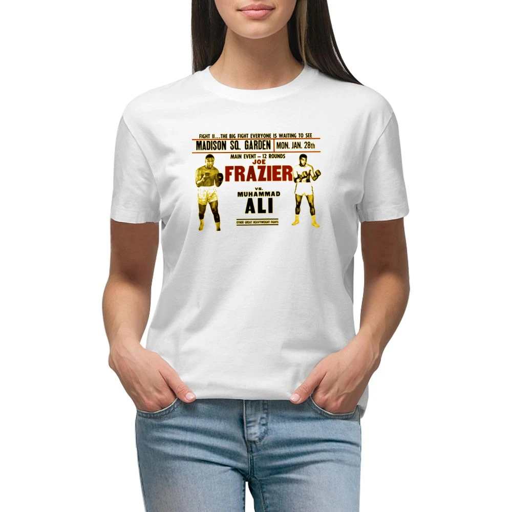 Joe Frazier Vs Muhammad Ali II 1974 Premium Women Ladies T-shirt