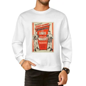 Joe Louis vs Jersey Joe Walcott Boxing Fight Poster European Size Pullover Sweater