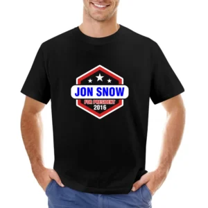 Jon Snow For President 2016 Game of Thrones TV Show Asian Size Men T-Shirt
