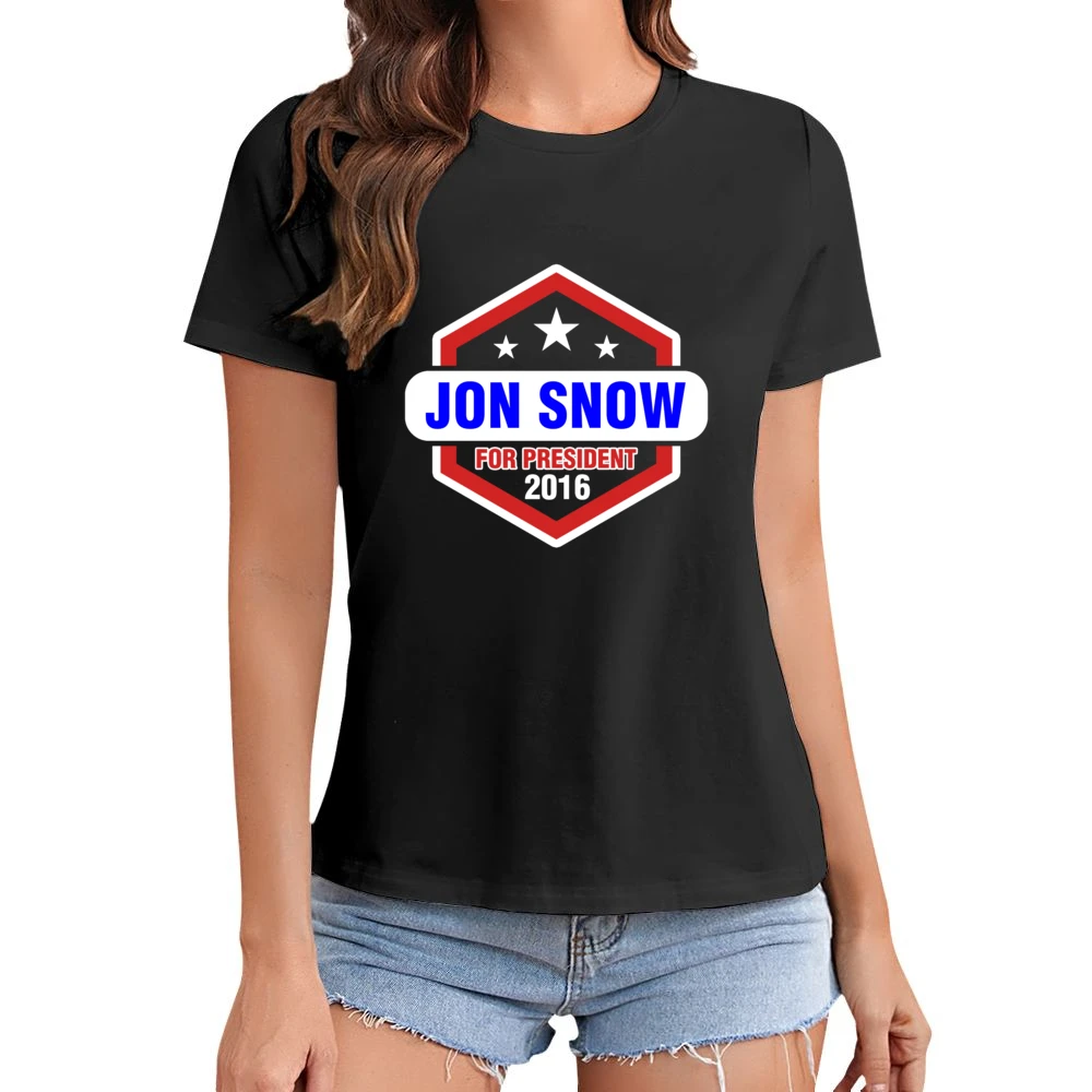 Jon Snow For President 2016 Game of Thrones TV Show Asian Size Women Ladies T-shirt