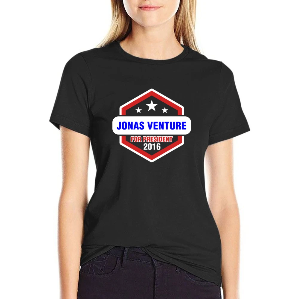 Jonas Venture For President 2016 The Venture Bros TV Show US Size Women Ladies T-shirt