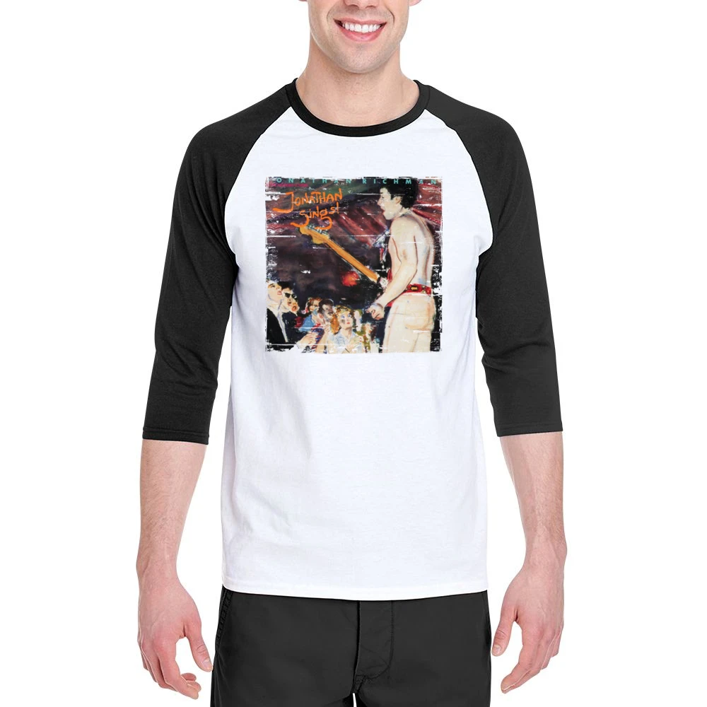 Jonathan Richman Jonathan Sings Album Cover Distressed Image Men 3/4 Sleeve T-Shirt