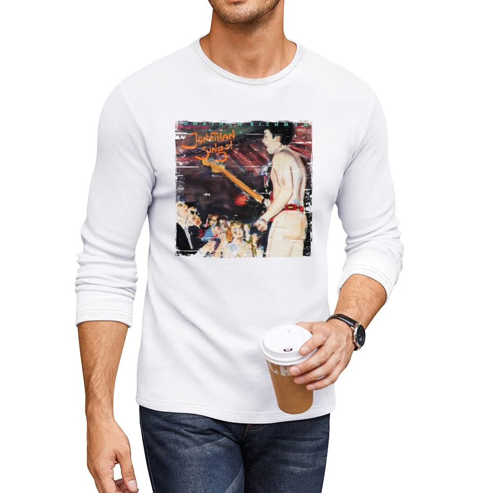 Jonathan Richman Jonathan Sings Album Cover Distressed Image Men CrewNeck Long Sleeve T-Shirt