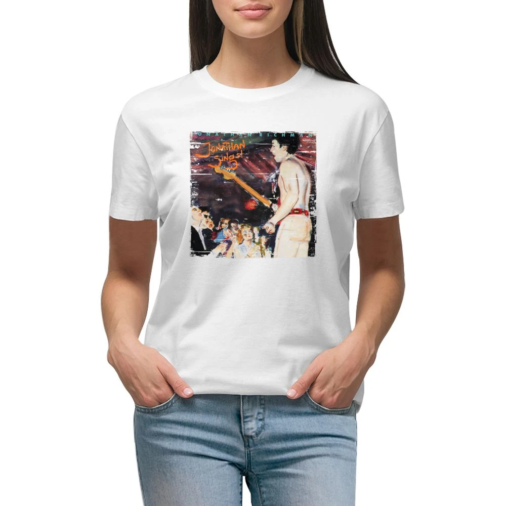 Jonathan Richman Jonathan Sings Album Cover Distressed Image Premium Women Ladies T-shirt