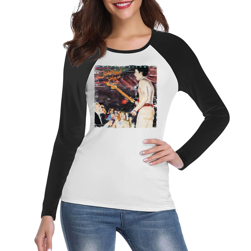 Jonathan Richman Jonathan Sings Album Cover Distressed Image Women Ladies Long Sleeve T-Shirt