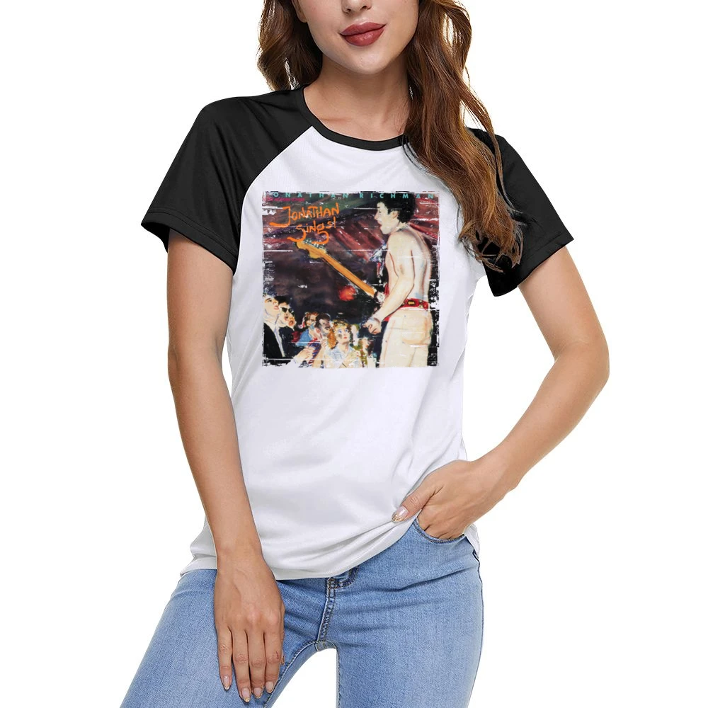 Jonathan Richman Jonathan Sings Album Cover Distressed Image Women Ladies Short Sleeve T-Shirt