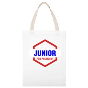 Junior For President 2016 The Red Road TV Show White Canvas Tote Shopping Bag