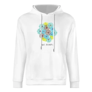 Just because blooming colour flowers European Size Men Hoodie