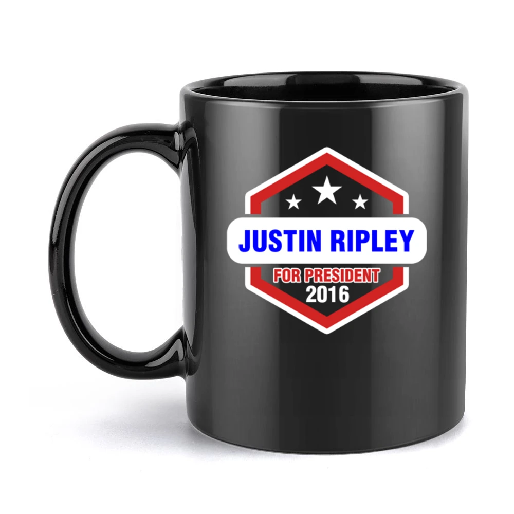 Justin Ripley For President 2016 Luther TV Show Black Mug