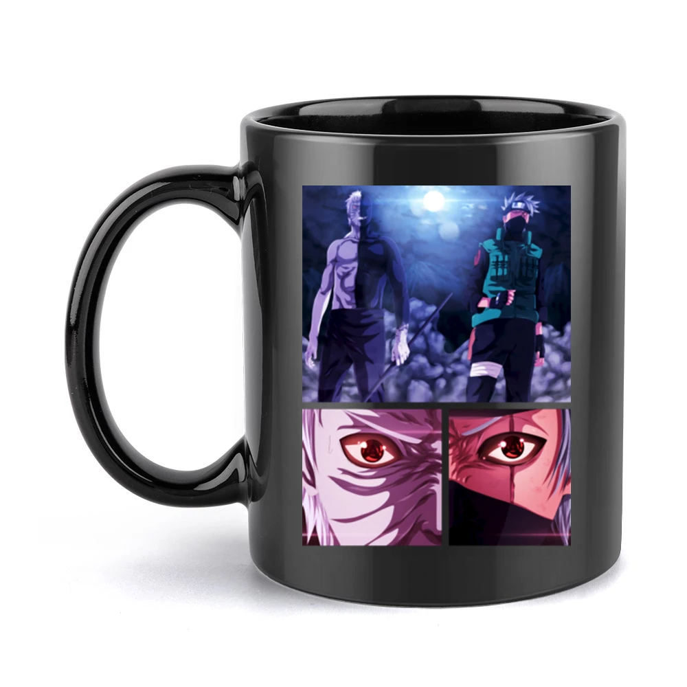 Kakashi hatake Obito Uchiha 2 sharingan eyes kamui Naruto shippuden a Black Mug