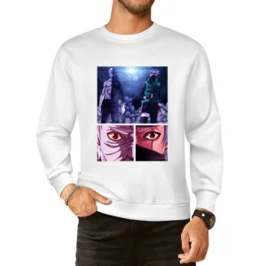 Kakashi hatake Obito Uchiha 2 sharingan eyes kamui Naruto shippuden a European Size Pullover Sweater