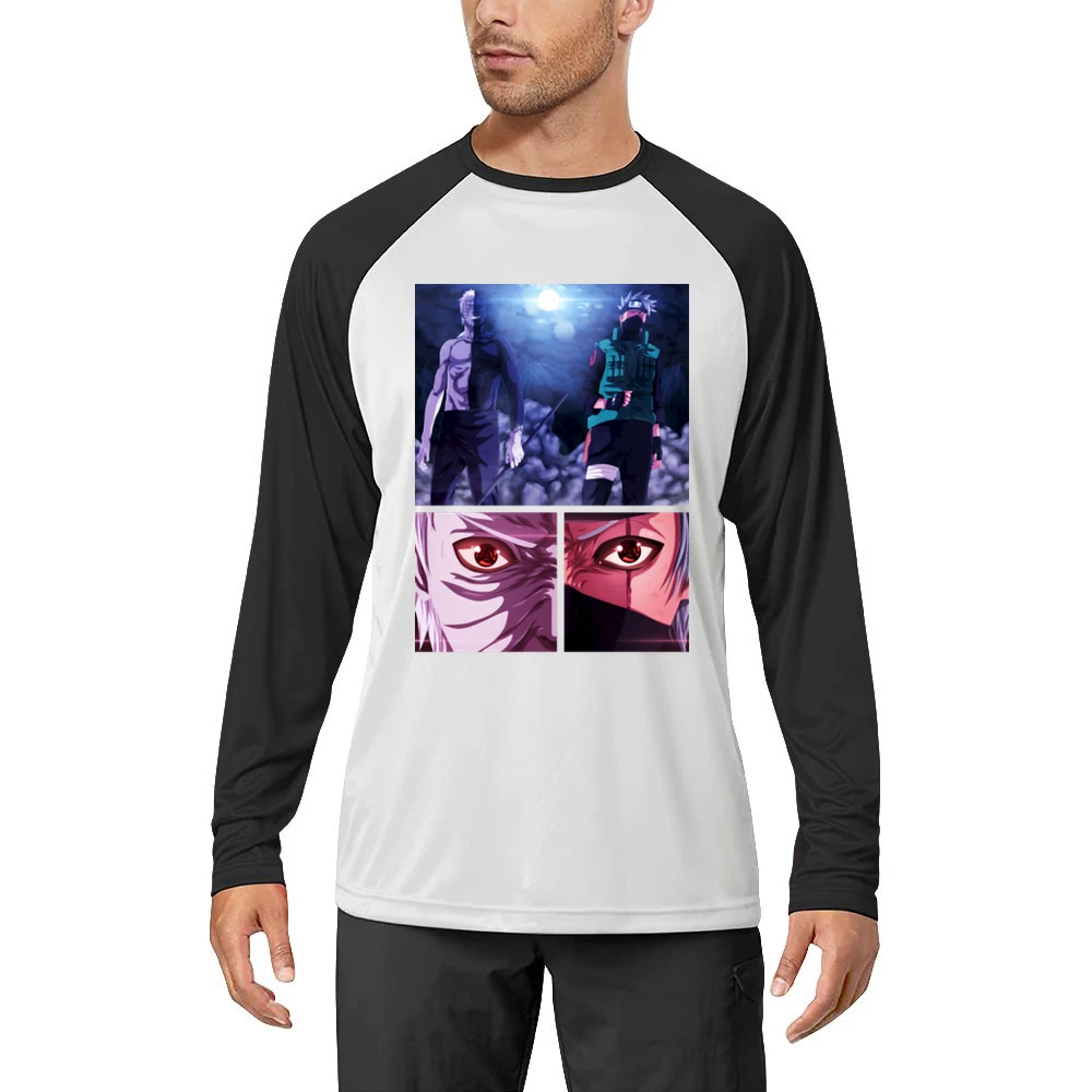 Kakashi hatake Obito Uchiha 2 sharingan eyes kamui Naruto shippuden a Men Long Sleeve T-Shirt