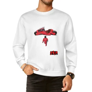 Kaneda and bike Akira Japanese manga series Katsuhiro Otomo anime mang European Size Pullover Sweater