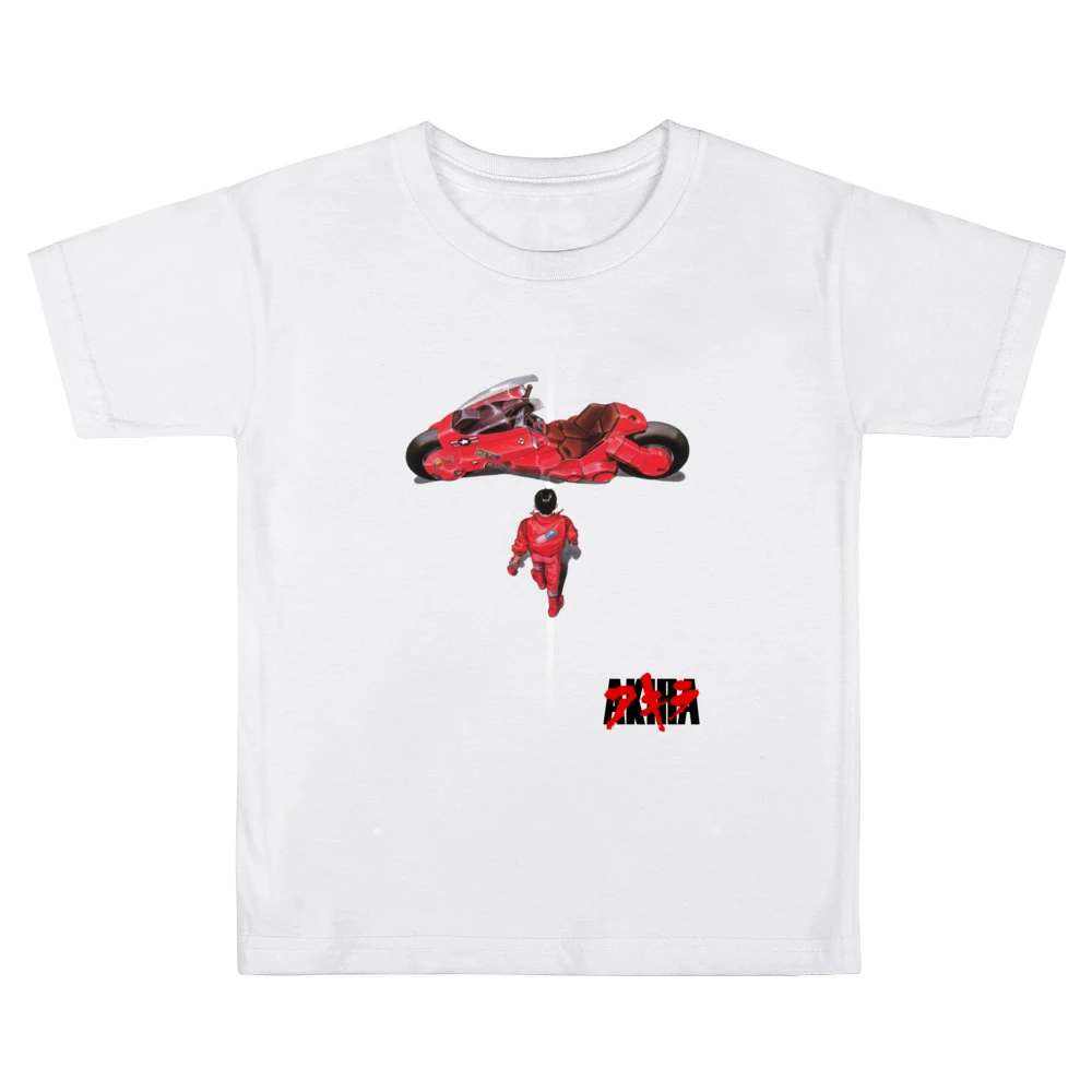 Kaneda and bike Akira Japanese manga series Katsuhiro Otomo anime mang Kids Boys Girls T-Shirt