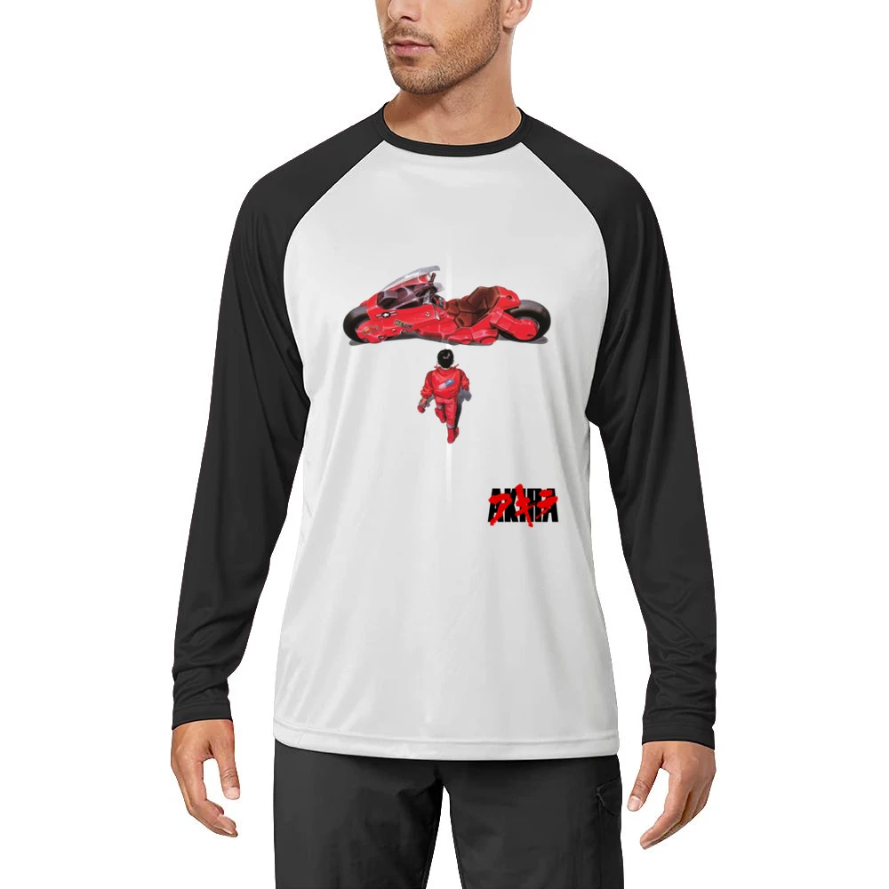Kaneda and bike Akira Japanese manga series Katsuhiro Otomo anime mang Men Long Sleeve T-Shirt