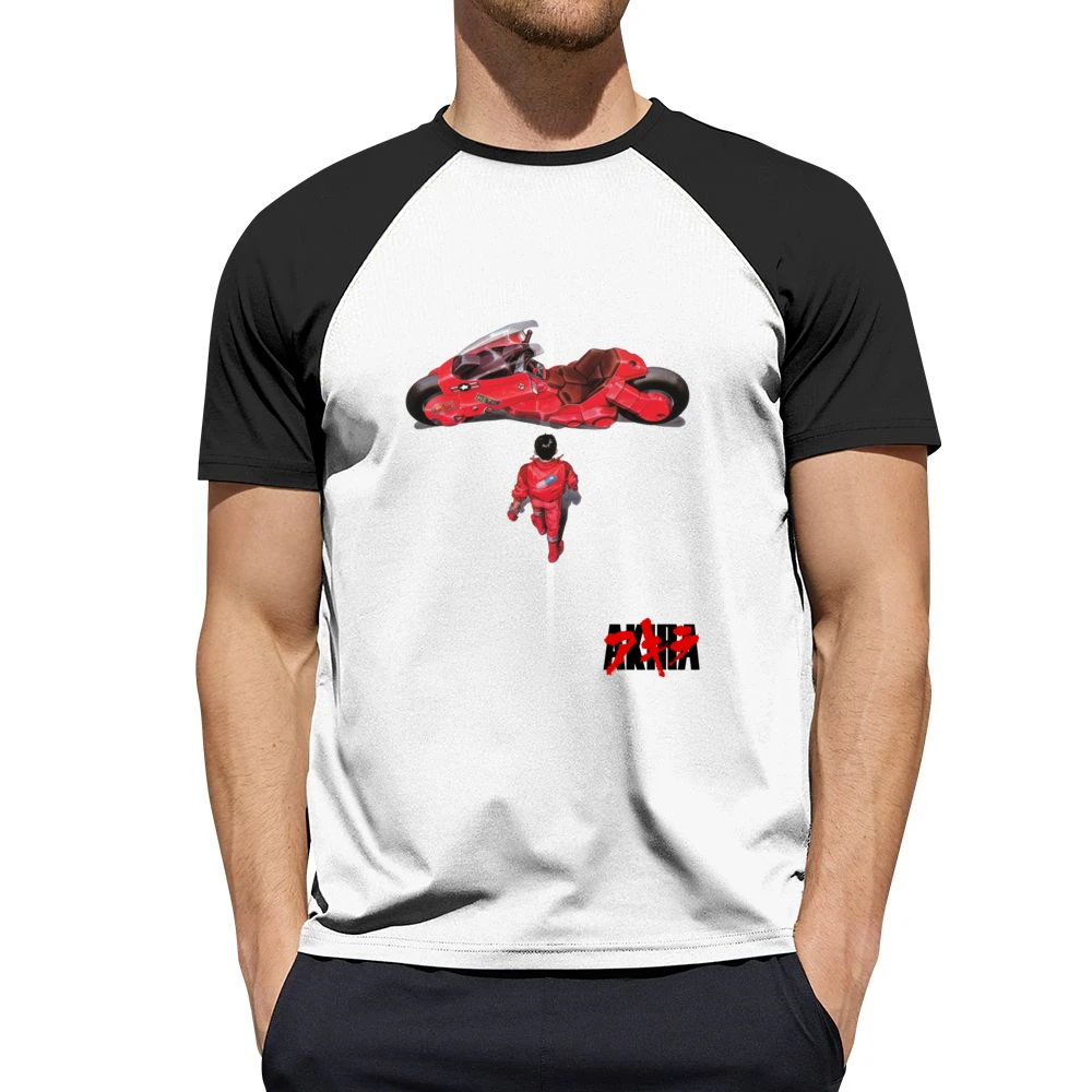 Kaneda and bike Akira Japanese manga series Katsuhiro Otomo anime mang Men Short Sleeve T-Shirt