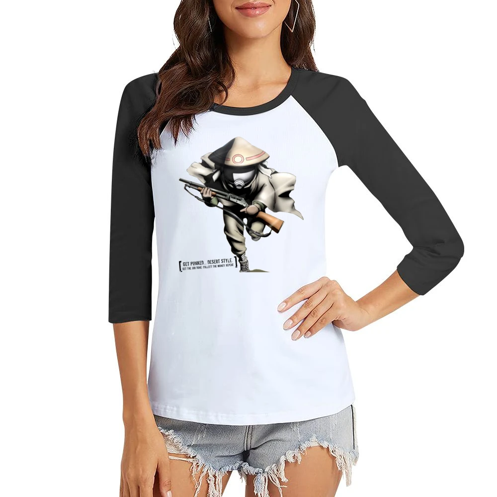 Kanta Mizuno Get punked Desert Style Devil Desert Punk anime manga T S Women Ladies 3-4 Sleeve T-Shirt