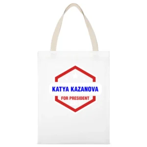 Katya Kazanova For President 2016 Archer TV Show White Canvas Tote Shopping Bag