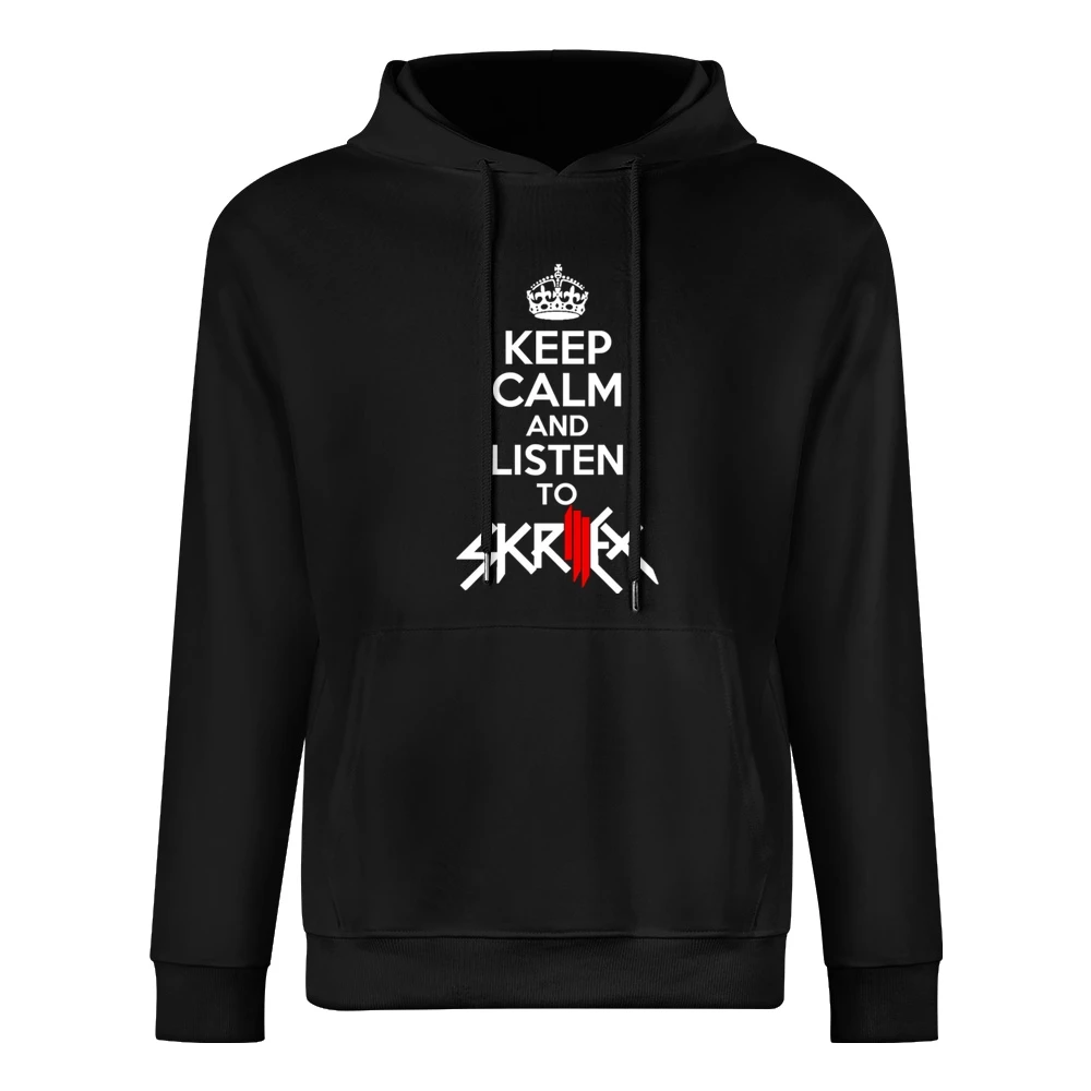 Keep Calm And Listen To Skrillex Fun EDM Music Graphic European Size Men Hoodie