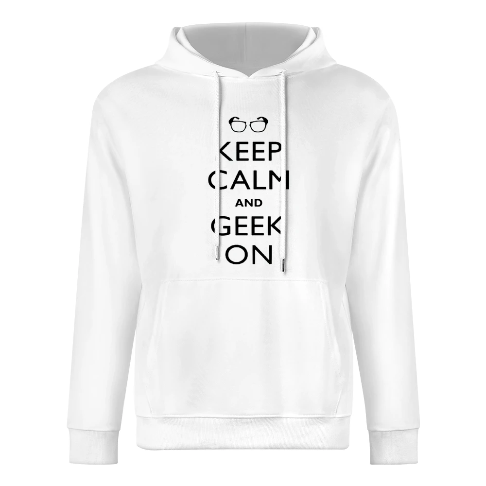 Keep Calm and Geek On European Size Men Hoodie