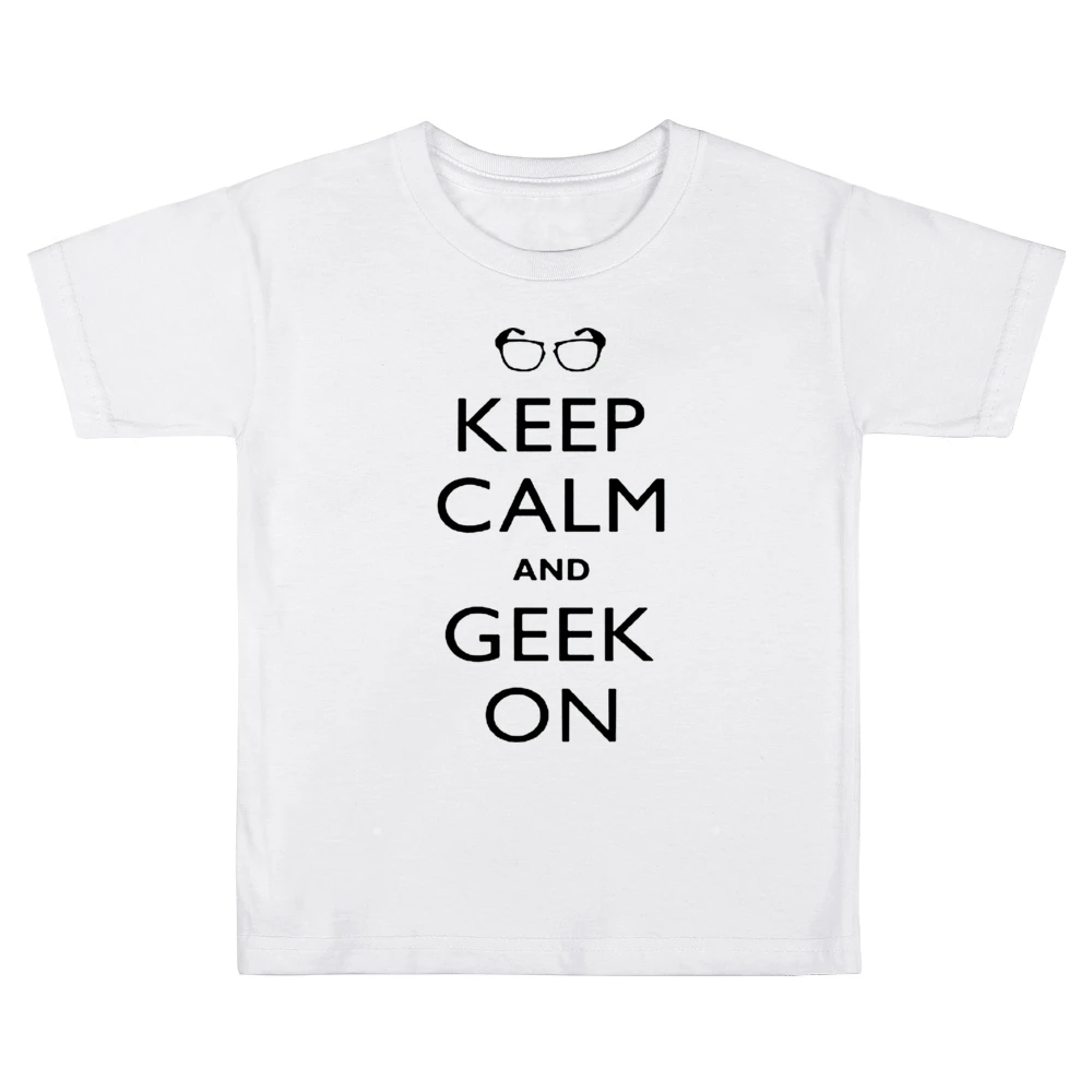 Keep Calm and Geek On Kids Boys Girls T-Shirt
