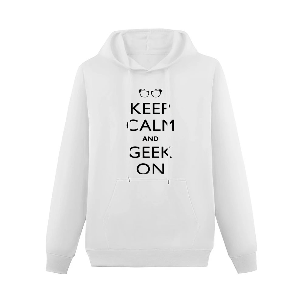 Keep Calm and Geek On Men Hoodie With Pocket