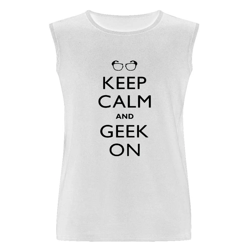 Keep Calm and Geek On Men Sleeveless T-Shirt