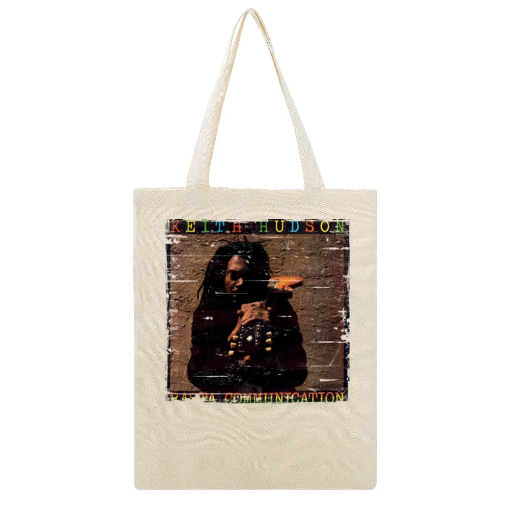Keith Hudson Rasta Communication Album Cover Distressed Image Beige Canvas Tote Shopping Bag