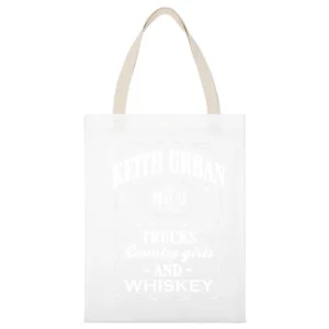 Keith Urban Tan Lines Trucks Country Girls And Whiskey Fun Graphic Mus White Canvas Tote Shopping Bag