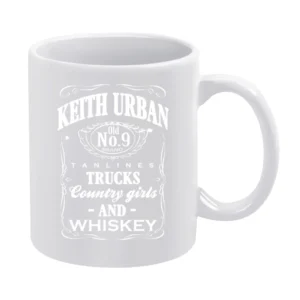 Keith Urban Tan Lines Trucks Country Girls And Whiskey Fun Graphic Mus White Mug