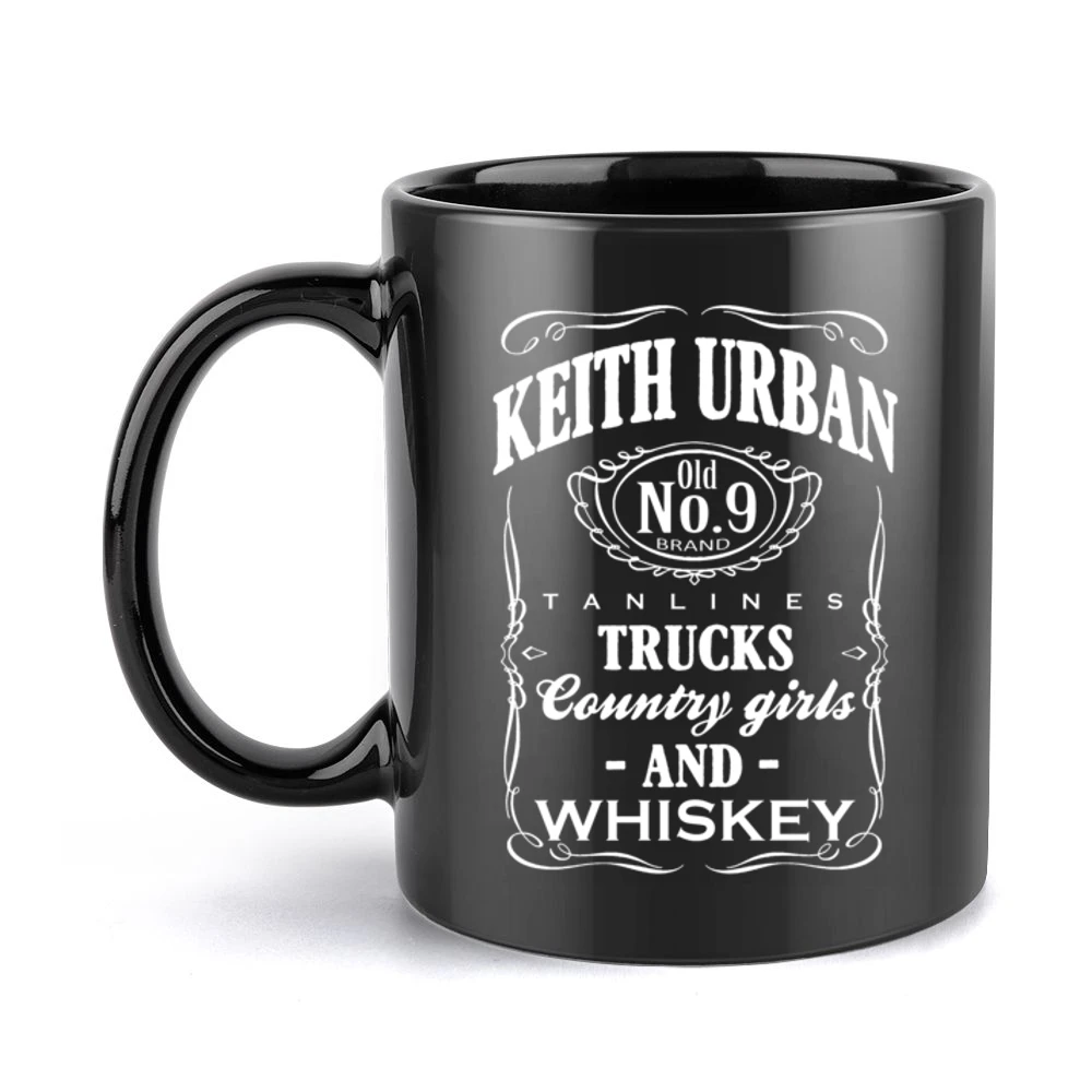 Keith Urban Tanlines Trucks Country Girls And Whiskey Fun Country Musi Black Mug