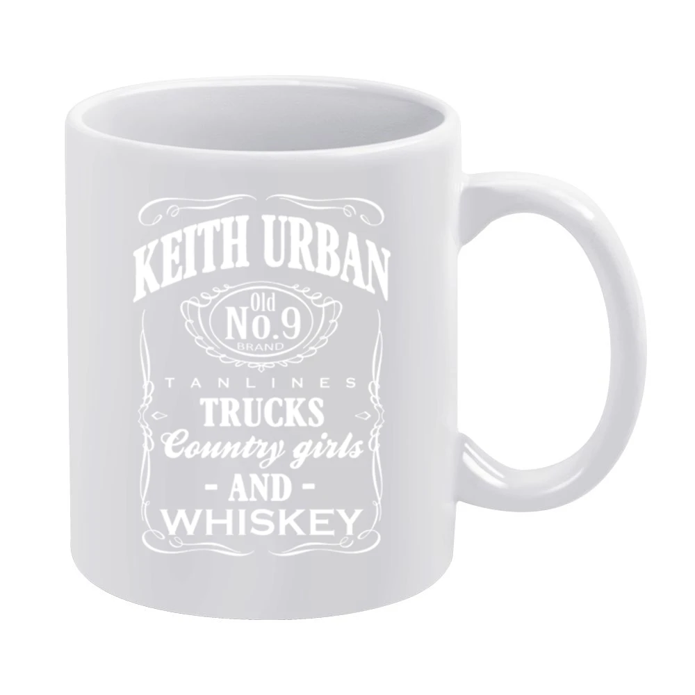 Keith Urban Tanlines Trucks Country Girls And Whiskey Fun Country Musi White Mug