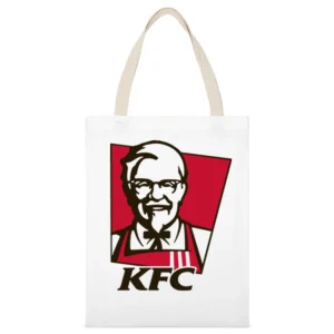 Kfc Kentucky Fried Chicken Funny Retro White Canvas Tote Shopping Bag