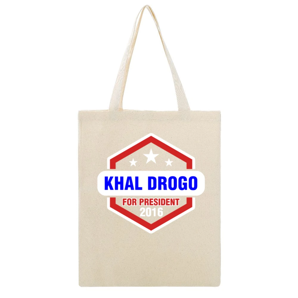 Khal Drogo For President 2016 Game of Thrones TV Show Beige Canvas Tote Shopping Bag
