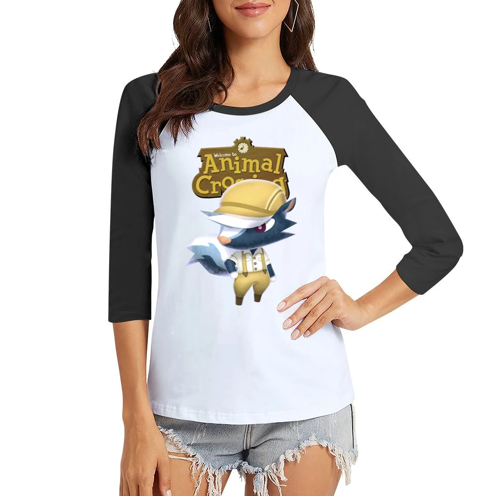 Kicks From Animal Crossing Nintendo Video Game Fan Women Ladies 3-4 Sleeve T-Shirt