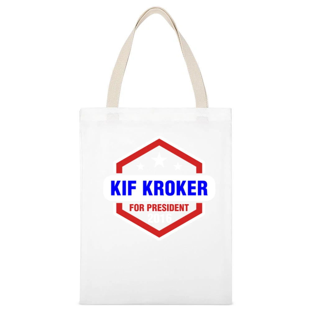 Kif Kroker For President 2016 Futurama TV Show White Canvas Tote Shopping Bag