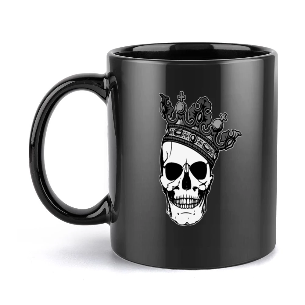 King Skull Tshirt Black Mug