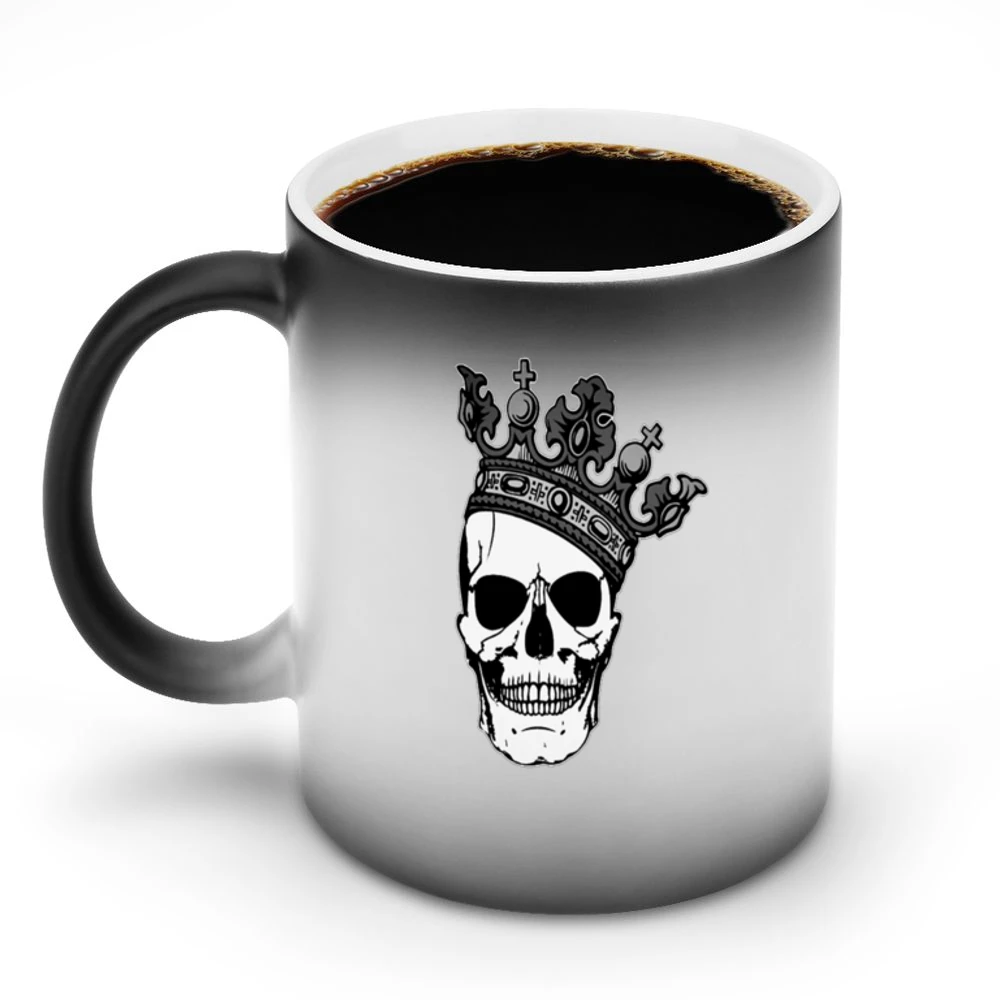 King Skull Tshirt Discoloration Mug