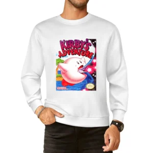 Kirbys Adventure Nes Nintendo Old School Retro Video Game Fan Distress European Size Pullover Sweater
