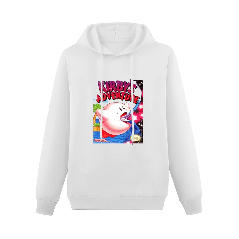 Kirbys Adventure Nes Nintendo Old School Retro Video Game Fan Distress Men Hoodie Without Pocket