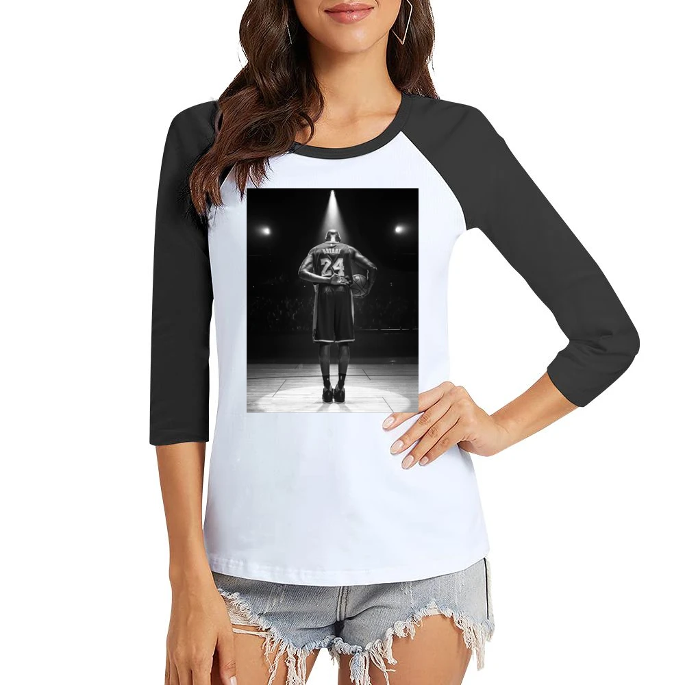 Kobe Bryant Legend Tribute Basketball Fan Women Ladies 3-4 Sleeve T-Shirt