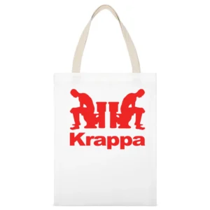 Krappa Funny White Canvas Tote Shopping Bag
