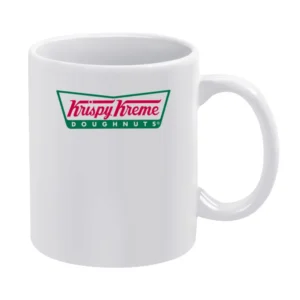 Krispy Kreme Fun Cool Vintage Style Graphic Logo White Mug