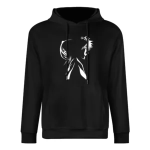 Kurosaki Ichigo and kuchiki Rukia Soul society shinigami Bleach anime European Size Men Hoodie